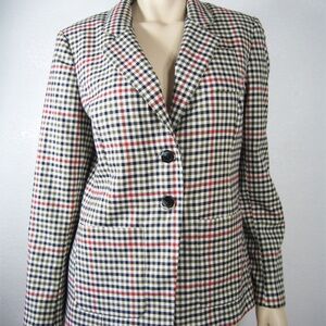 LIZ CLAIBORNE Multi-Color Career Polyester Women Blazer Size 12